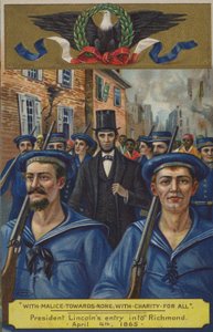 Med ondskab mod ingen; med velgørenhed for alle. Præsident Lincolns indtog i Richmond den 4. april 1865 af American School