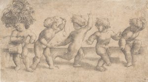 Five Dancing Putti,.n.d. af Amico Aspertini