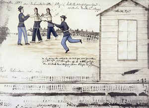 Crazy Horses (ca. 1842-77) død i 1877, Fort Robinson, Nebraska (blæk på papir)
