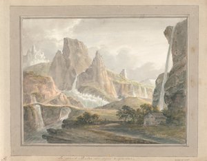 Udsigt i England, Skotland og Wales: Le Grand Theatre des Alps and Glaciers af Amos Green