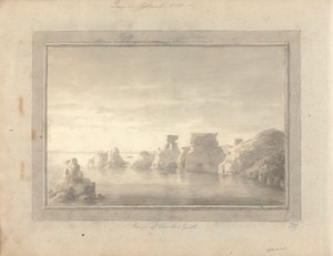 Udsigt i England, Skotland og Wales: Ruinerne af Dunbar Castle, HG/Tour i Skotland