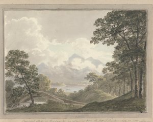 Udsigt i England, Skotland og Wales: Forbigående virkning på Skodow og c., ved hjemkomst fra Lowdoors fald, 30. juli 1805 af Amos Green