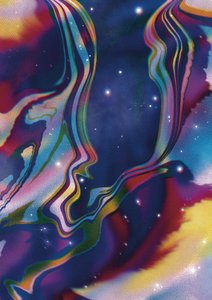 Æteriske kosmiske ansigter af Amy Louise Baker