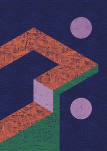 Moderne geometrisk illusion af Amy Louise Baker