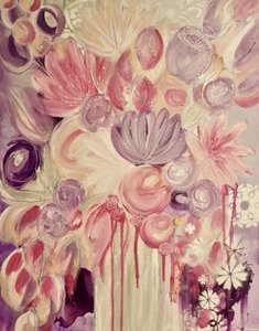 Bløde lyserøde og lilla blomster