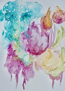 Livlig økologisk blomstring af Amy Tieman