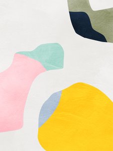 Pastelfarvede, minimalistiske former af Ana Rut Bre