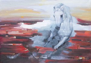 White Horse Red Energy af Anastasiia Grygorieva
