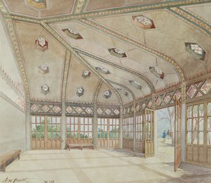 Lycee Victor Hugo, Paris, 1894 (wc på papir) af Anatole de Baudot