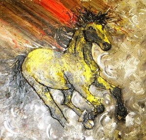 Den dynamiske gule hest