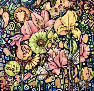 Golden Garden i fuldt flor af Anda Bieza