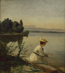 I nærheden af Leoni ved Starnberg-søen (olie på lærred)
