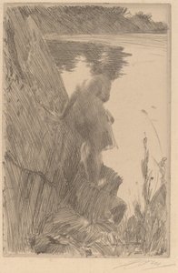 Bather III Bather from the Back, 1896. af Anders Leonard Zorn