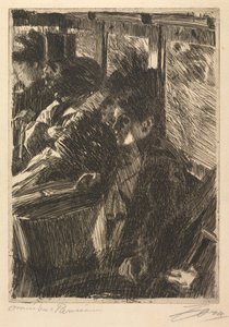 Omnibus, 1892. af Anders Leonard Zorn