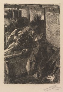 Omnibus, 1892. af Anders Leonard Zorn