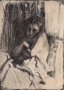 Modellen, 1880-1906, 1906 af Anders Leonard Zorn
