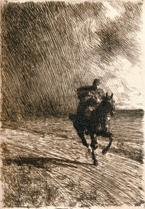 Stormen, 1891 af Anders Leonard Zorn