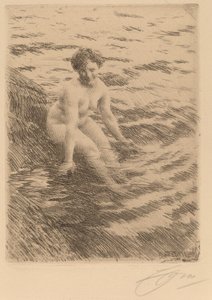 Våd, 1911. af Anders Leonard Zorn