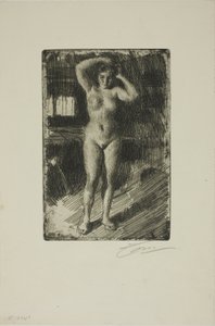 Anna laver sit hår af Anders Leonard Zorn