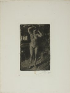 Anna laver sit hår af Anders Leonard Zorn