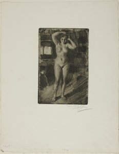Anna laver sit hår af Anders Leonard Zorn