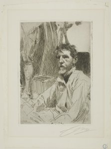 August Saint Gaudens I af Anders Leonard Zorn