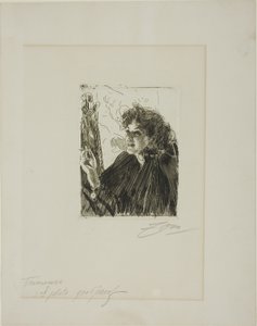 Pige med en cigaret II af Anders Leonard Zorn