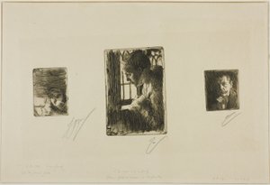 Pigehoved; Bondepige ved vindue; Anders Zorn