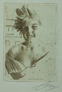 Leende model I af Anders Leonard Zorn