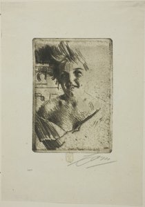 Leende model I af Anders Leonard Zorn