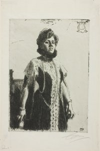 Oxenstierna (Fru Aurore Klintberg, født Oxenstierna, Hel længde) af Anders Leonard Zorn