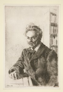 Portræt af August Strindberg af Anders Leonard Zorn