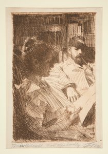 Læsning (Mr. & Mrs. Charles Deering) af Anders Leonard Zorn