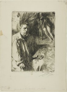 Selvportræt med Model II af Anders Leonard Zorn