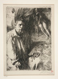 Selvportræt med Model II af Anders Leonard Zorn