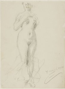 Stående nøgen kvinde af Anders Leonard Zorn