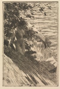 Den store bader, 1895. af Anders Leonard Zorn