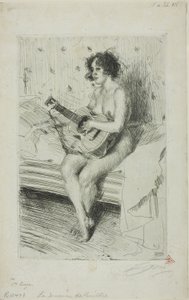 Guitarspilleren af Anders Leonard Zorn