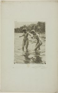 To Badegæster af Anders Leonard Zorn
