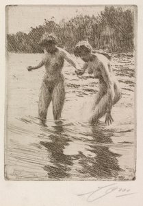 To Badegæster af Anders Leonard Zorn