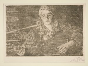 Kvinde med svensk lut af Anders Leonard Zorn