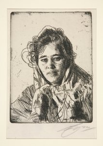 Ung pige fra Mora (Krakberg af Anders Leonard Zorn