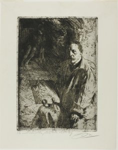 Zorn og hans model af Anders Leonard Zorn
