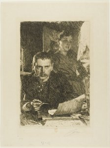 Zorn og hans kone af Anders Leonard Zorn