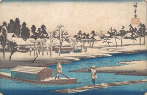 Klart vejr efter sne ved Massaki. af Ando Hiroshige