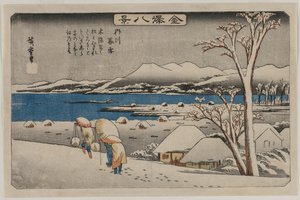 Aftensne ved Uchikawa fra serien Eight Views of Kanazawa, midten af 1830