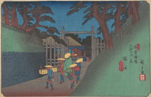 Fukushima Station, ca. 1837., ca. 1837. af Ando Hiroshige