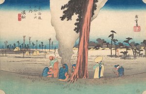 Hamamatsu, dette kort, ? 1834. , myg. 1834. af Ando Hiroshige