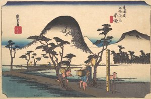 Hiratsuka, Nawate eller? 1834. , myg. 1834. af Ando Hiroshige