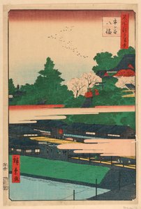 Ichigaya Hachiman fra serien 100 Views of Edo af Ando Hiroshige